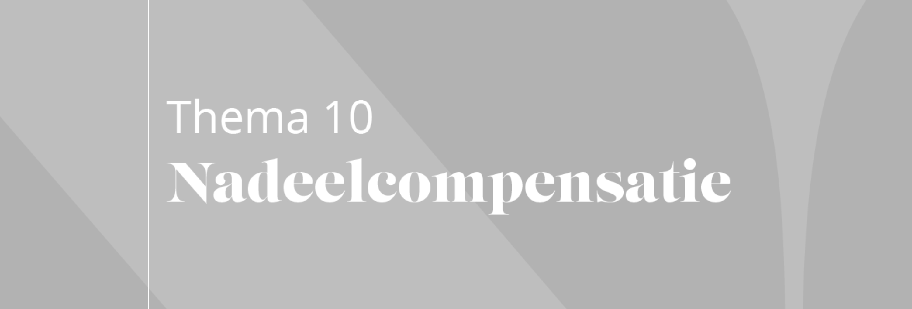 Thema 10: Nadeelcompensatie