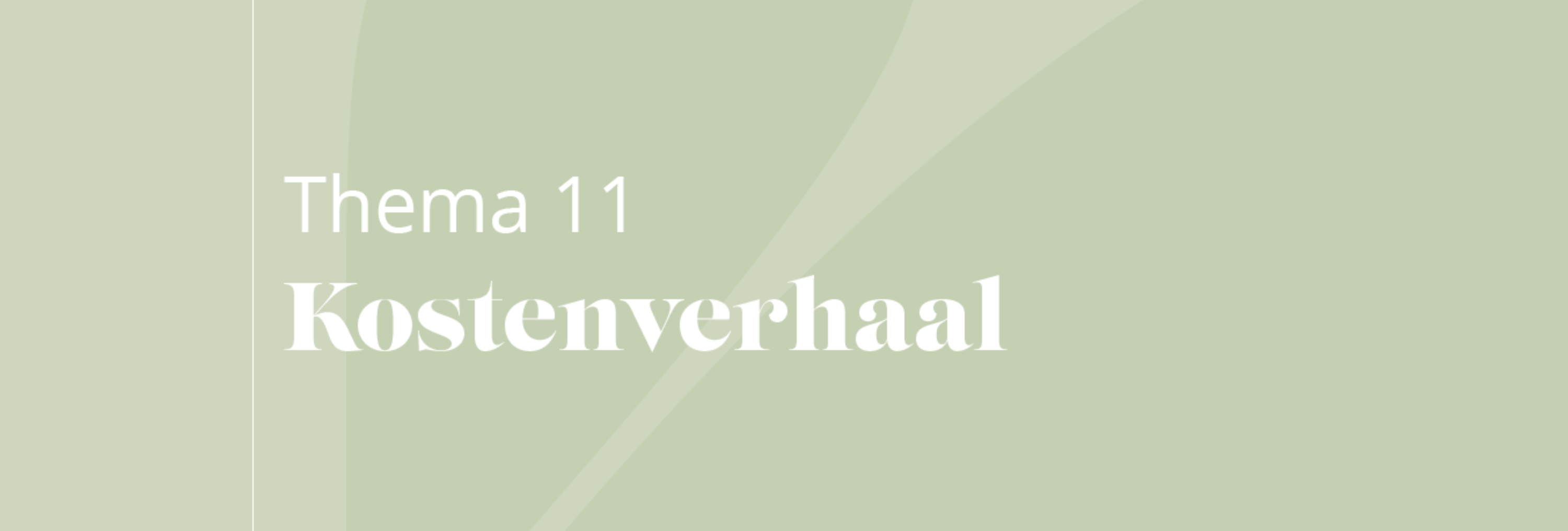 Thema 11: Nadeelcompensatie